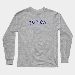 Zürich Switzerland Vintage Arched Type Long Sleeve T-Shirt